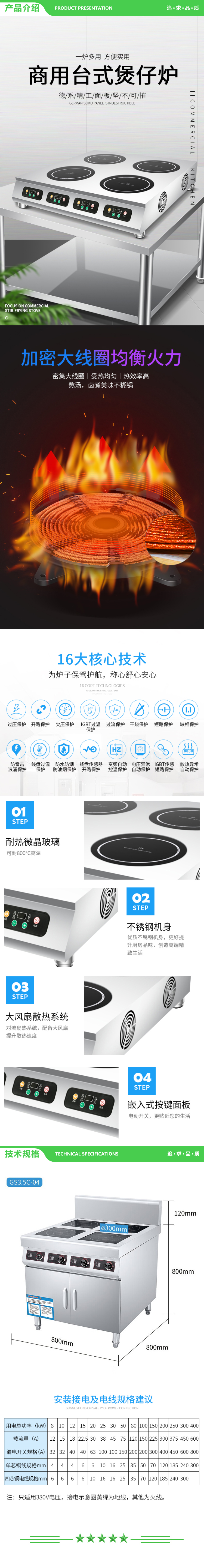 英利蒂克 Enlitic RM-GS3.5C-04 商用煲汤炉电磁炉柜式大功率煲仔炉饭店饭堂酒店厨房台面电磁炉 2.jpg