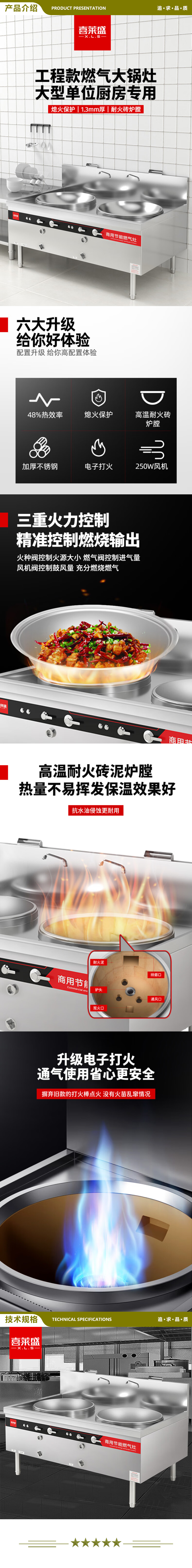 喜莱盛 SDGT28 商用燃气灶天然气大锅灶304不锈钢带熄火保护 学校食堂煤气灶液化气灶双头0.8米锅工程款  2.jpg