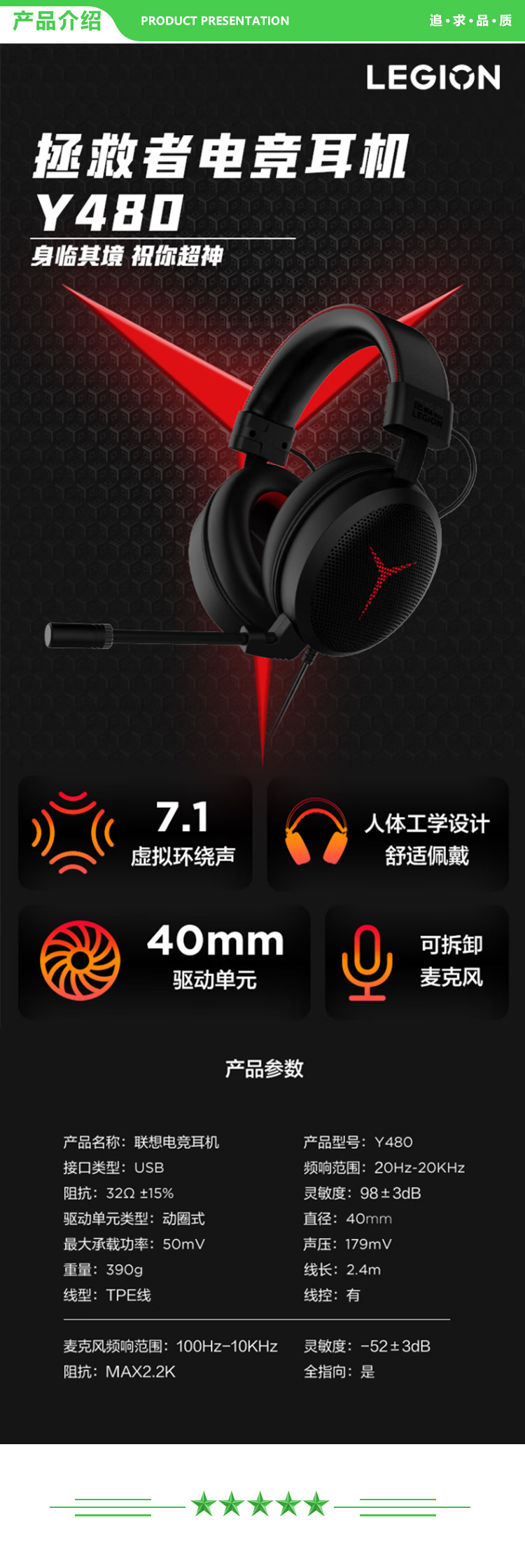 联想 Lenovo Y480 拯救者 Thunder 有线游戏耳机 头戴式专业电竞耳麦 带线控USB耳机 黑色 R9000P R7000 .jpg