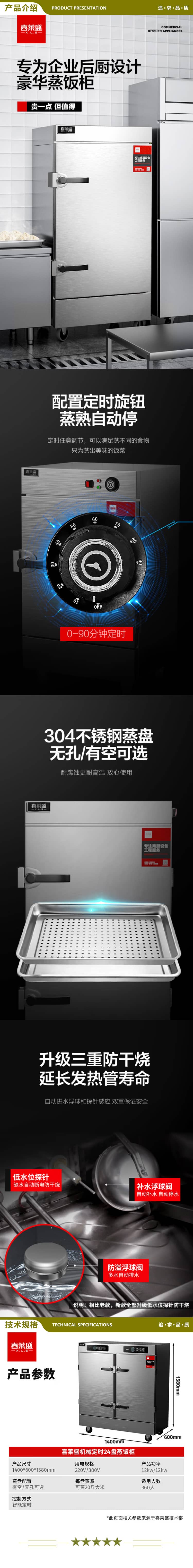喜莱盛 LBL-12-24智能款 蒸饭柜商用电热蒸饭车304盘记忆菜单食堂蒸饭机蒸饭箱安全防干烧蒸箱包子馒头蒸炉24盘  2.jpg