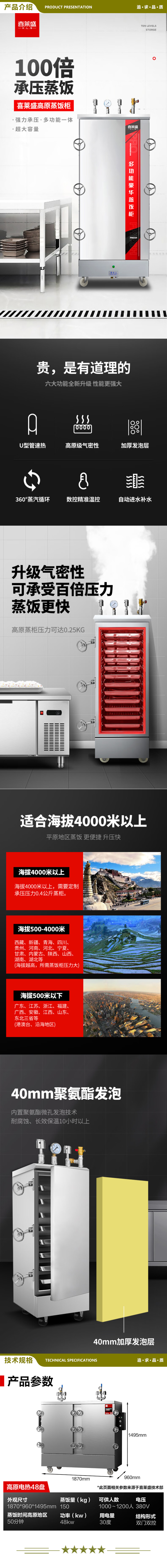 喜莱盛 4000米高原款48盘 蒸饭柜4000米高原款全自动商用电热蒸饭车48盘 食堂大容量蒸饭箱蒸包炉馒头炉 2.jpg