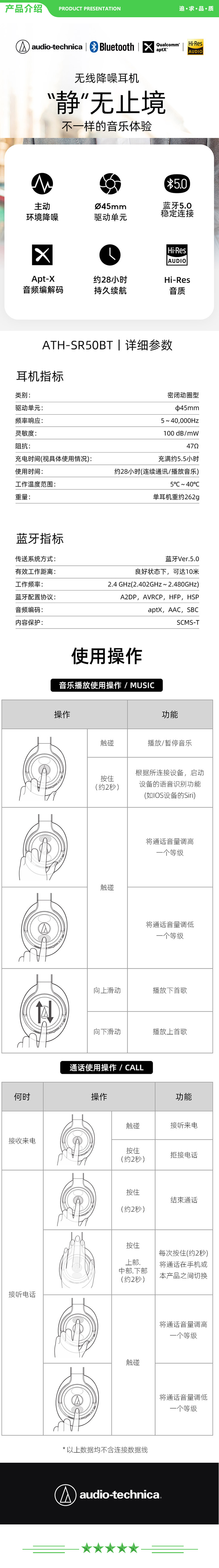 铁三角 Audio-technica SR50BT 无线蓝牙电脑头戴耳机 黑色 .jpg