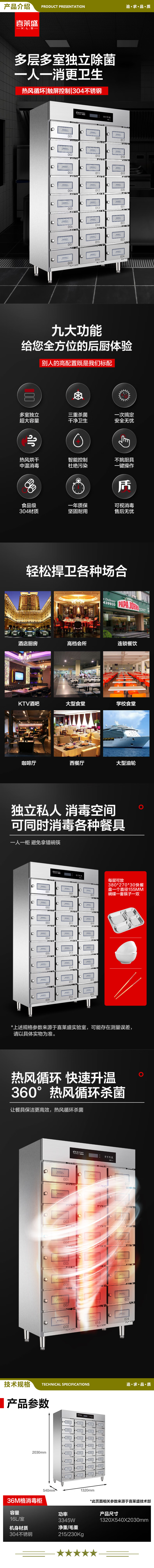 喜莱盛 ZTD1050 多格消毒柜商用热风循环304不锈钢 独立多室紫外线保洁柜消毒碗柜 高温热风 36格 2.jpg