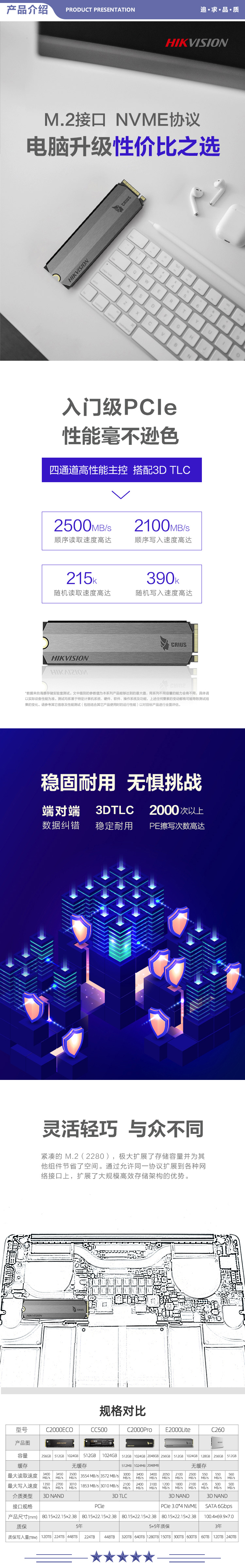 海康威视 E2000Lite SSD固态硬盘 256G M.2接口NVMe协议笔记本电脑台式机 2.jpg