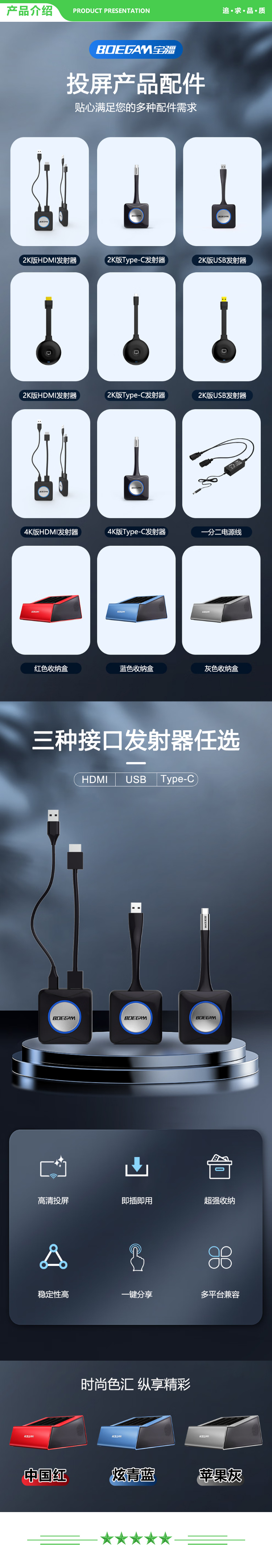 宝疆 BOEGAM DX2 单USB发射器 办公会议投屏配件 投屏发射器 收纳盒 一分为二电源线 宝疆通用 2.jpg