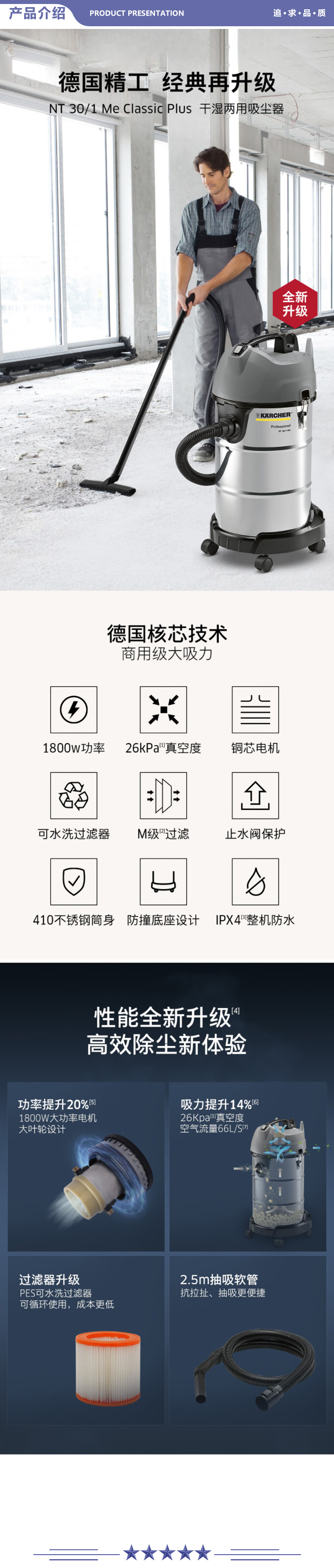 卡赫 KARCHER NT30-1 Plus 商用不锈钢桶式干湿两用大功率吸尘器 适用于商场超市洗车场工厂 2.jpg