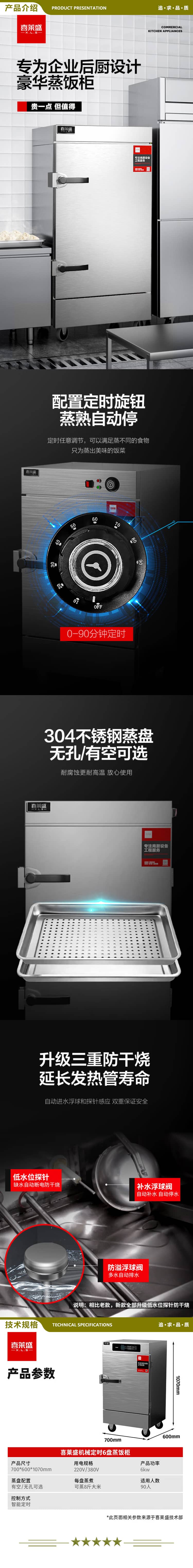 喜莱盛 LBL-12-6智能款 蒸饭柜商用电热蒸饭车304盘记忆菜单食堂蒸饭机蒸饭箱安全防干烧蒸箱包子馒头蒸炉6盘  2.jpg