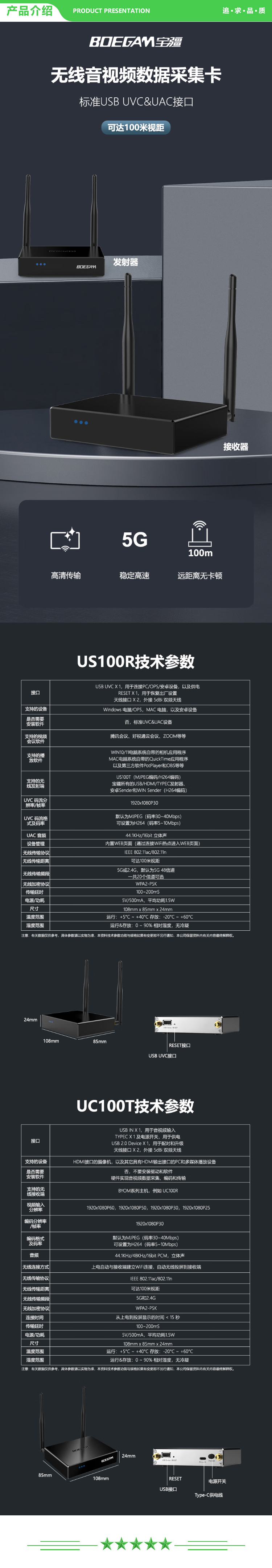 宝疆 BOEGAM UC100 USB发射器套装 无线音视频数据采集器直播USB摄像机图传视频会议摄像机电脑OPS无线投屏 2.jpg