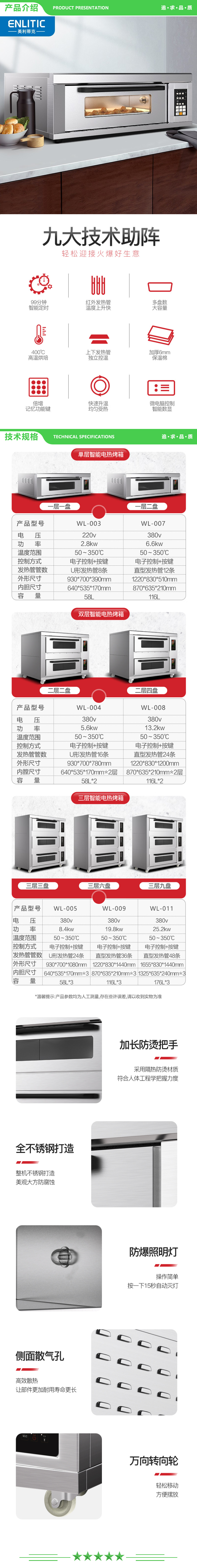 英利蒂克 Enlitic WL-007 商用烤箱 一层两盘 380V-6.6KW 电烤箱电脑款 2.jpg
