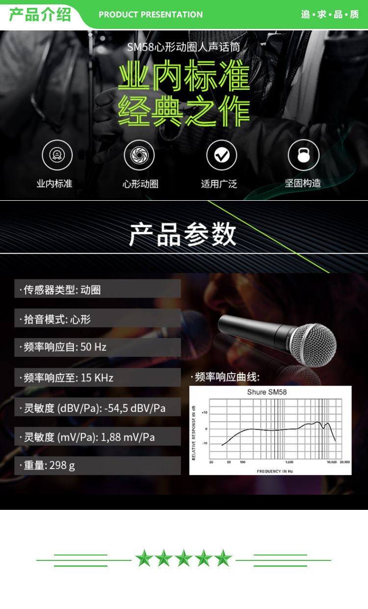 舒尔 Shure SM58-LC-CHN直播舞台表演 动圈 有线话筒麦克风套装（不带开关） .jpg