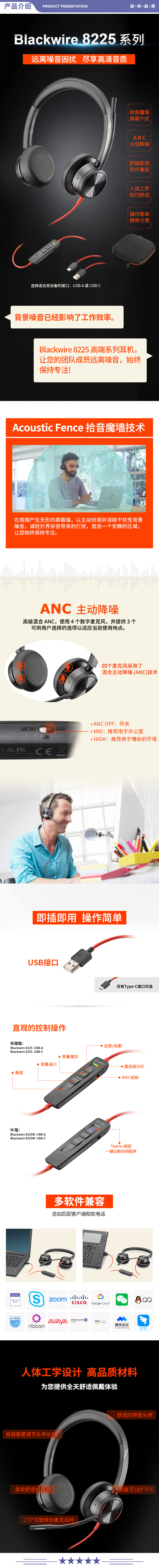 缤特力 PLANTRONICS blackwire 8225 M-C 头戴式办公耳机 主动降噪耳机 高保真立体声会议耳麦 2.jpg