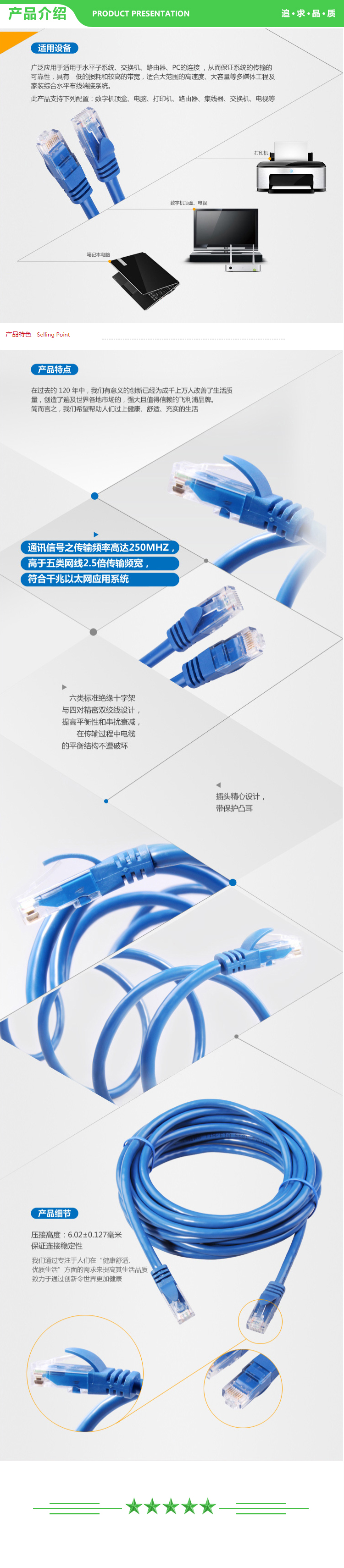 飞利浦 PHILIPS SWA1946 六类CAT6类网线 千兆网络跳线 连接线 0.5米 .jpg