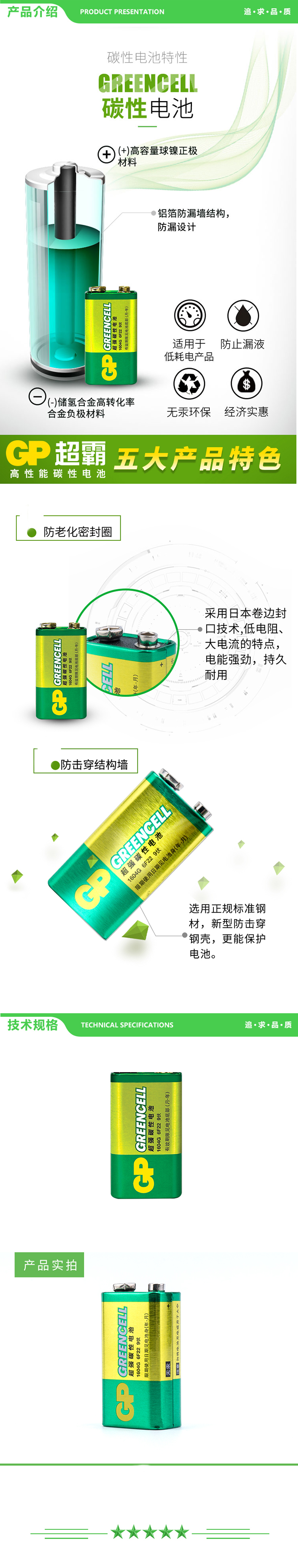 超霸 GP 9V 电池（10粒 碳性方块电池 适用于万能表 无线麦克风 电子仪表等） 2.jpg