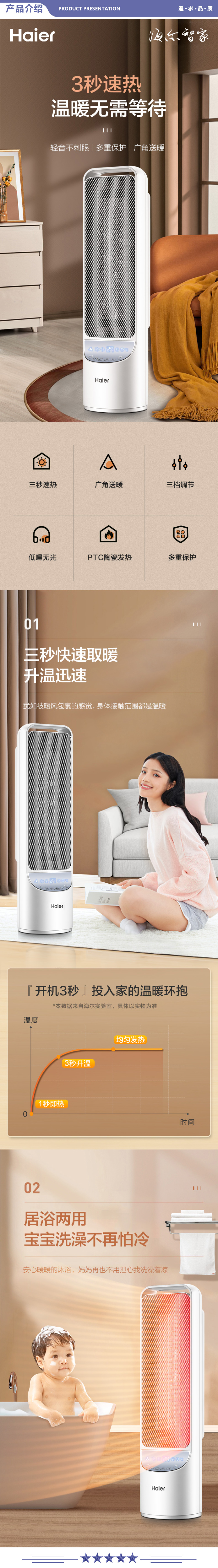 海尔 Haier HNS2007 取暖器家用暖风机立式遥控电暖器节能省电电暖风浴室速热电暖器速热小型烤火炉 2.jpg