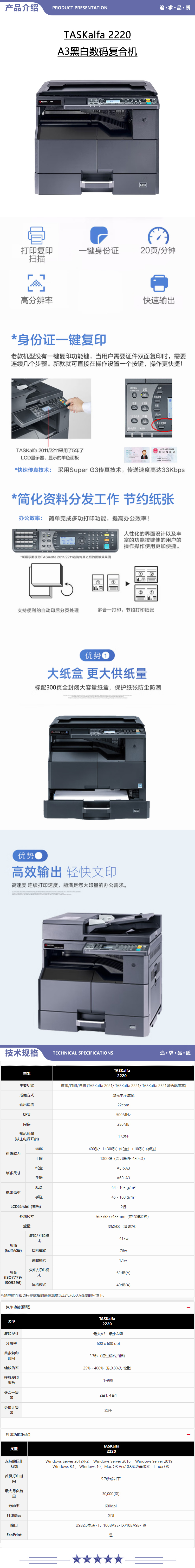 京瓷 Kyocera TASKalfa 2220 A3黑白数码复合机 23页（复印+打印+扫描+单纸盒） 2.jpg