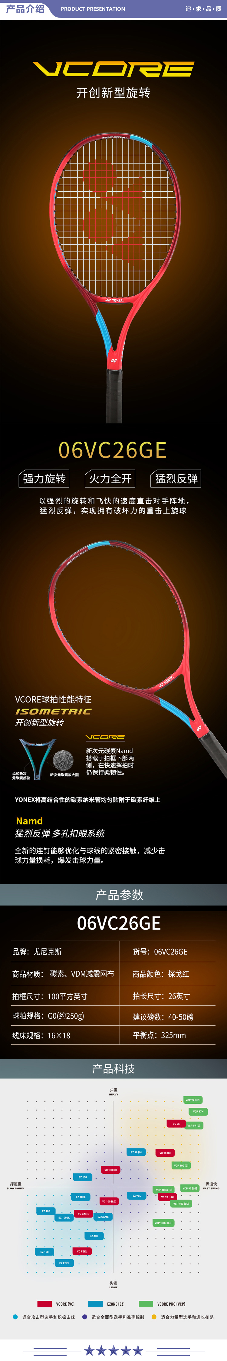 尤尼克斯 06VC26GE 网球拍比赛训练控球旋转全碳素网拍探戈红已穿线附手胶 2.jpg