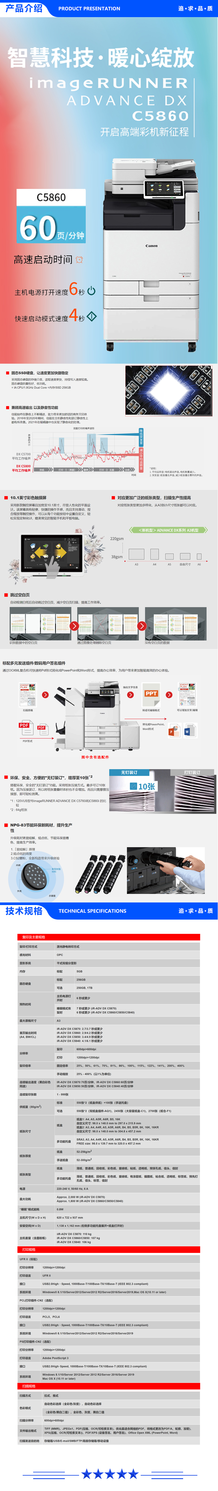 佳能  Canon iR C5860 A3彩色复合机 60页 （复印+打印+扫描+输稿器）3.jpg