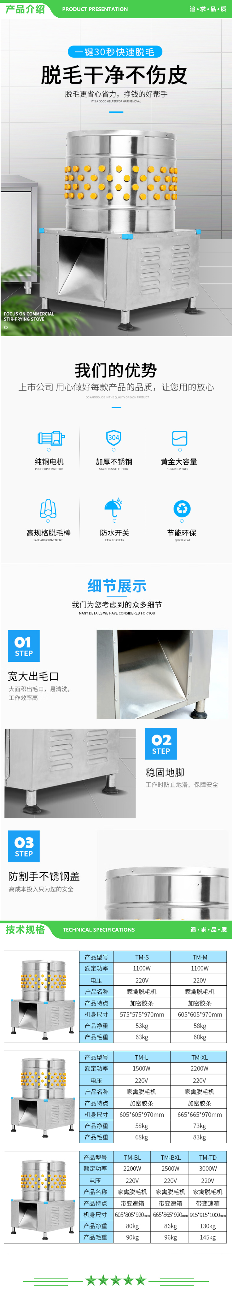 英利蒂克 Enlitic TM-L 商用脱毛机鸡鸭鹅小型家用全自动家禽拔毛机大型商用不锈钢杀鸡鹅打毛机 2.jpg