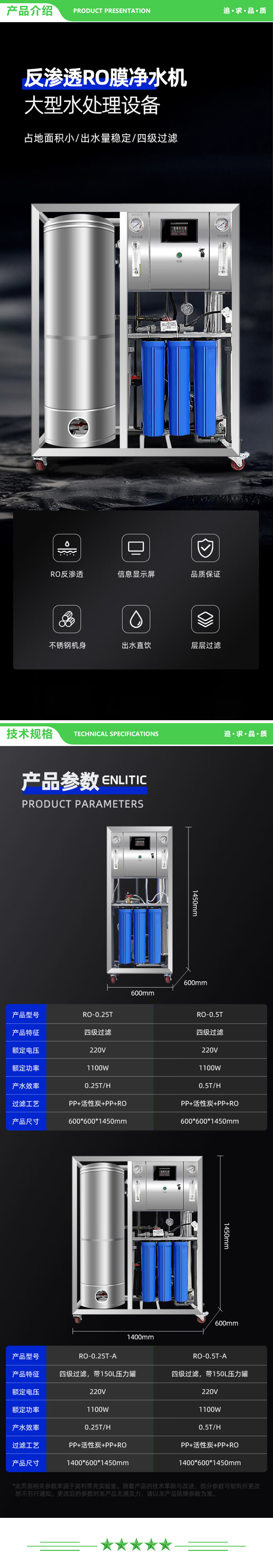 英利蒂克 Enlitic RO-0.25T 大型净水设备商用净水器工业用一体式净水机四级过滤纯水机 净水主机 2.jpg