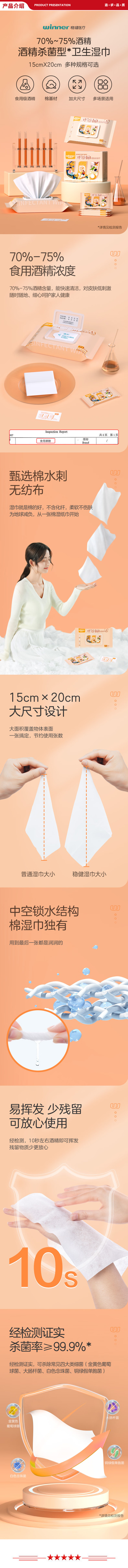 稳健 Winner 70%-75%酒精湿巾 消毒杀菌酒精棉片 15x20cm-.jpg