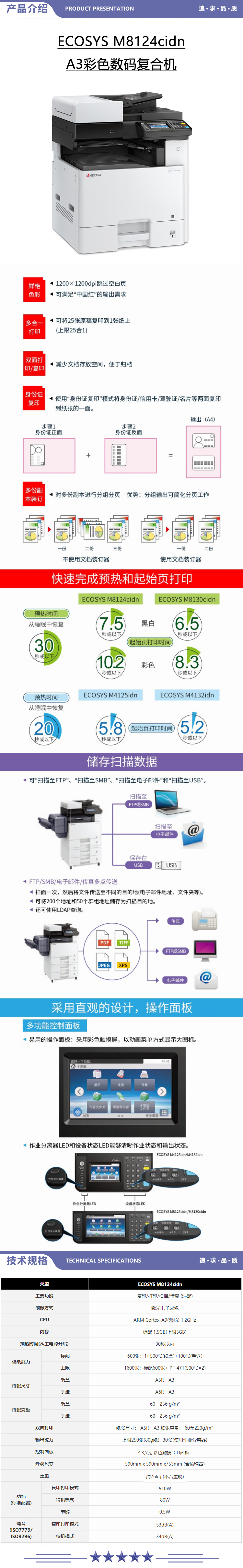 京瓷 Kyocera ECOSYS M8124cidn A3彩色数码复合机 24页（复印+打印+扫描+输稿器+单纸盒） 2.jpg