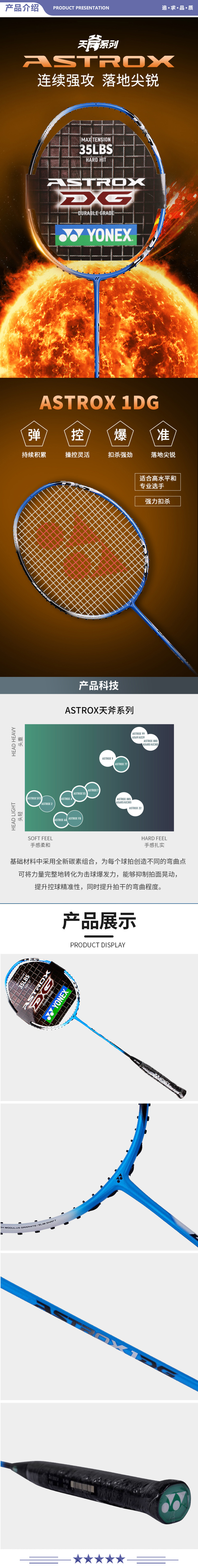 尤尼克斯 ASTROX 1DG 羽毛球拍天斧系列进攻全碳素可穿35磅蓝黑附手胶（已穿25-28磅左右） 2.jpg