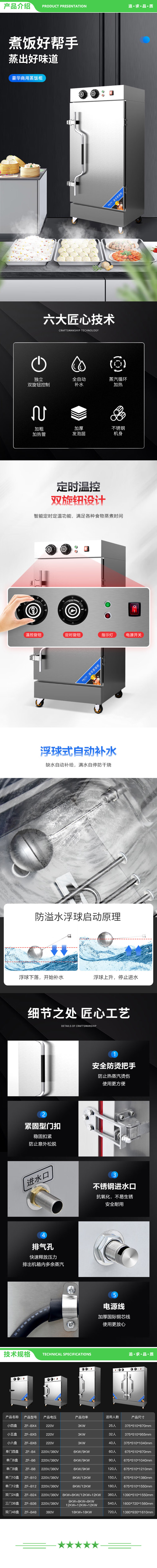 英利蒂克 Enlitic ZF-B8 商用蒸饭柜 8盘蒸箱食堂学校餐饮设备 安全防干烧全自动蒸柜蒸包炉蒸馒头蒸饭车 2.jpg