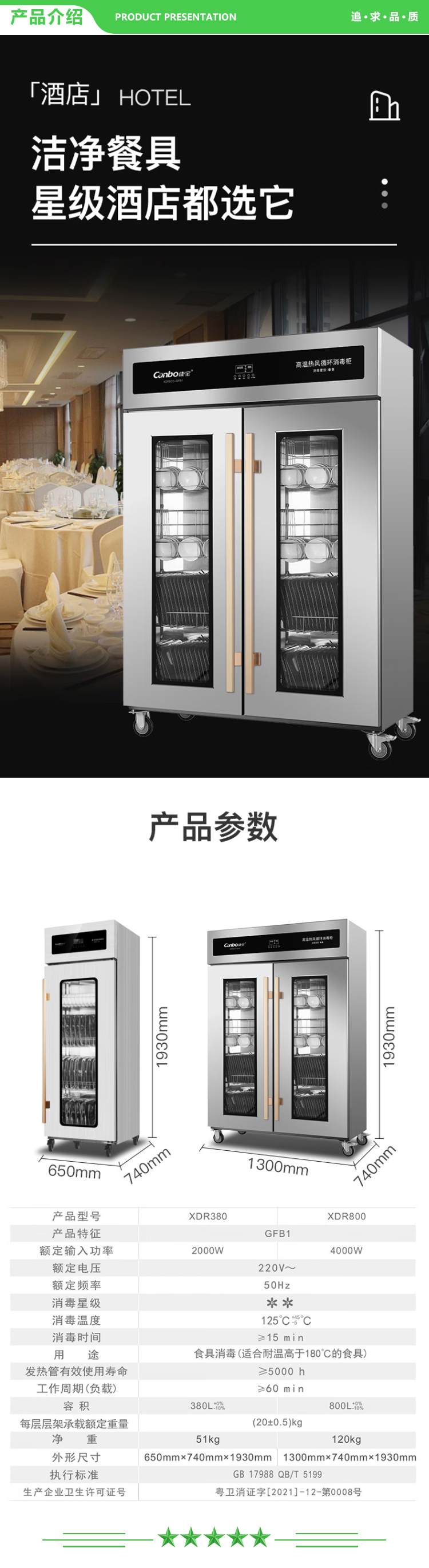 康宝 Canbo XDR380-GFB1 商用消毒柜 高温热风循环消毒 立式单开门 不锈钢大容量消毒柜 .jpg