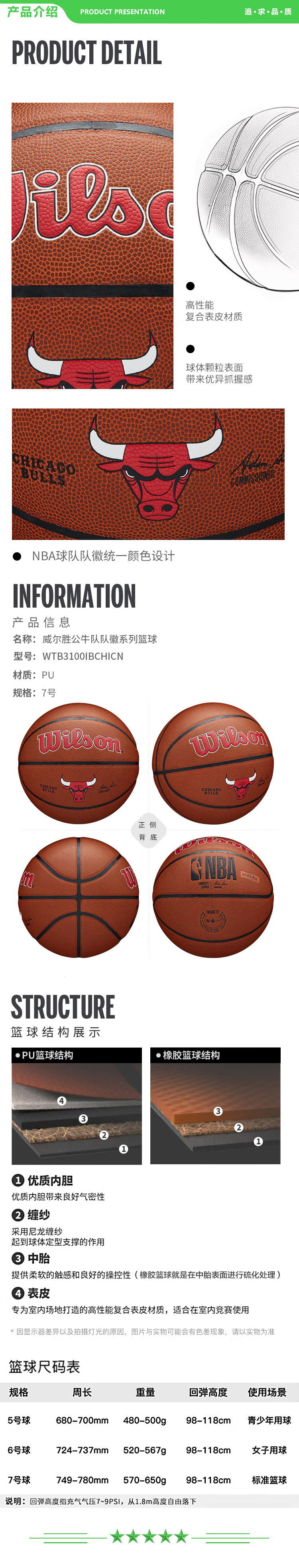威尔胜 Wilson WTB3100IBCHICN 7号篮球 NBA公牛队队徽系列PU材质成人室内外通用 .jpg