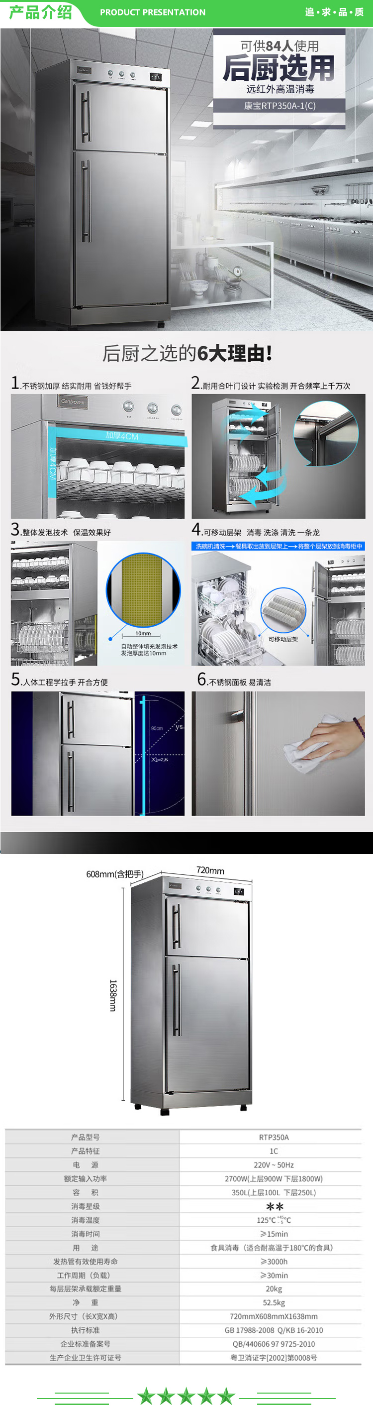 康宝 Canbo XDR380-A1C 消毒柜 商用立式 大容量双门不锈钢高温 酒店饭店食堂消毒碗柜 .jpg