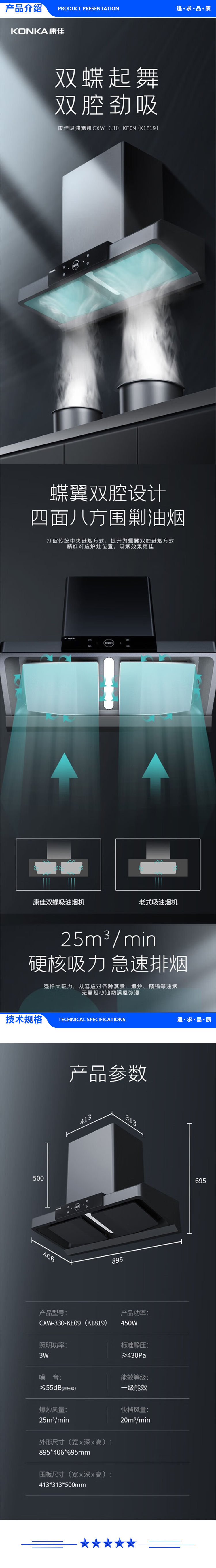 康佳 KONKA CXW-300-KE09（K1819） 变频吸油烟机 25立方米爆炒大吸力 挥手智控2.jpg