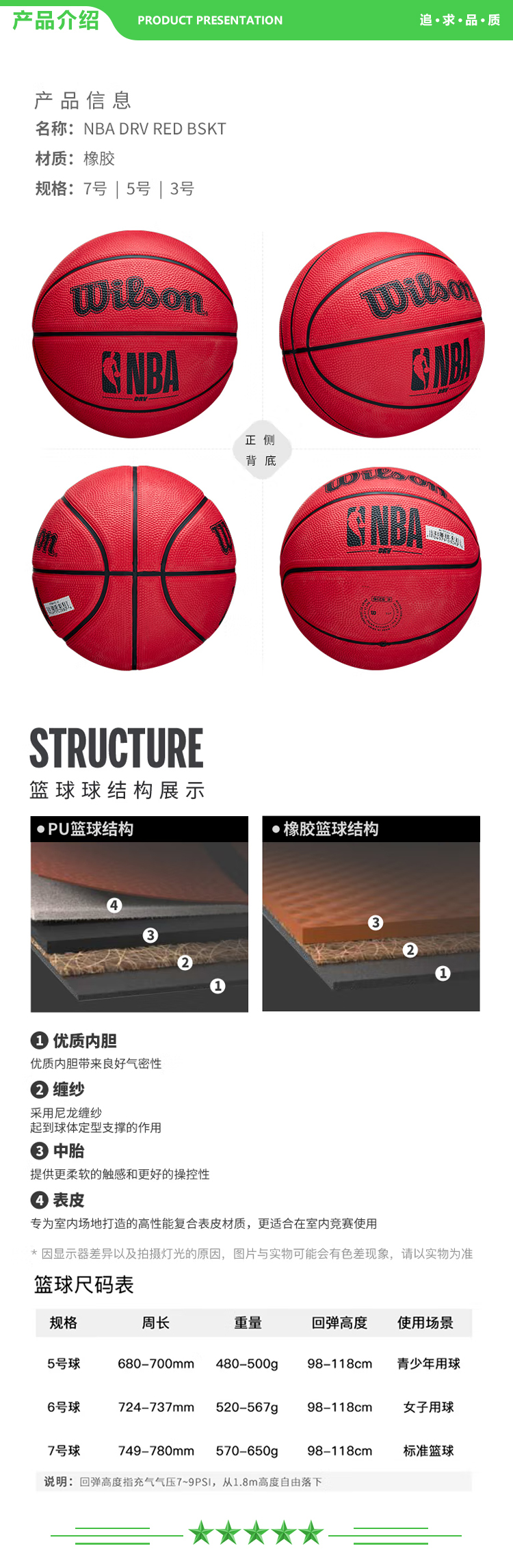 威尔胜 Wilson WTB9303IB07CN NBA系列橡胶室外成人篮球7号球 DRV  2.jpg