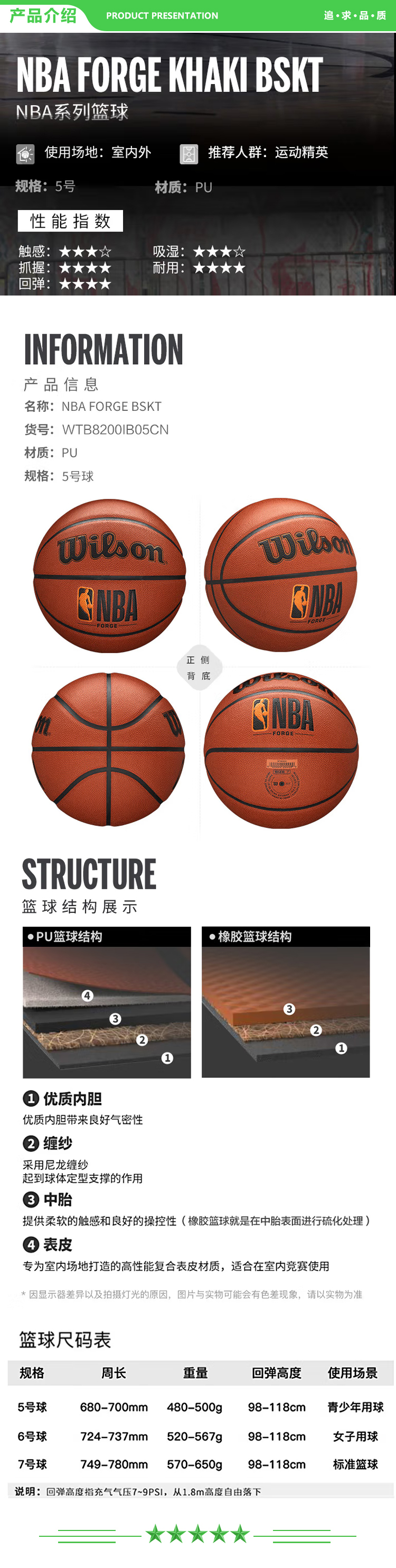 威尔胜 Wilson WTB8200IB05CN 5号NBA比赛篮球耐磨PU中小学生儿童室内室外通用  2.jpg