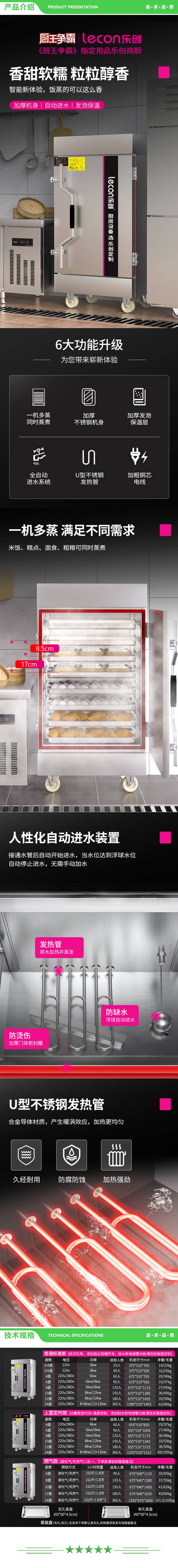 乐创 lecon LC-ZFG12 蒸饭柜商用 酒店餐饮设备电蒸箱蒸包馒头炉食堂 半自动标准12盘220V 2.jpg