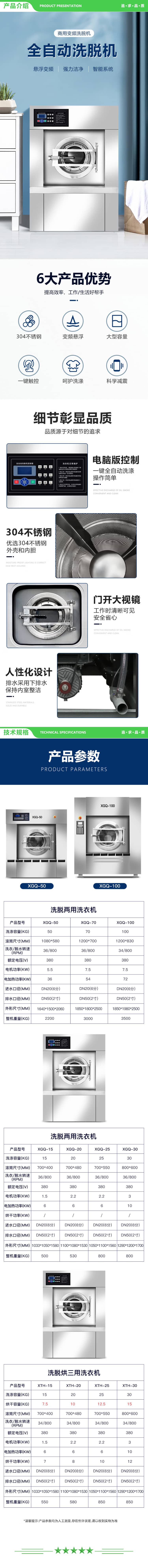 英利蒂克 Enlitic XGQ-20 大型工业洗衣机 全自动水洗机洗脱一体机干洗店 洗衣机全钢洗脱两用 2.jpg