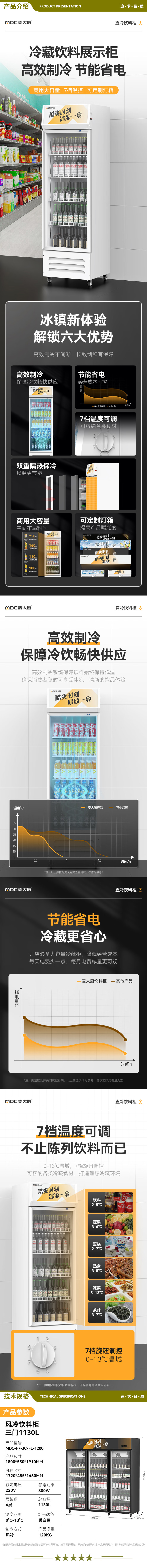 麦大厨 MDC-F7-JC-FL-1200 饮料柜展示柜冷藏柜立式商用冰柜啤酒水饮料陈列柜便利店超市展示柜保鲜柜   2.jpg