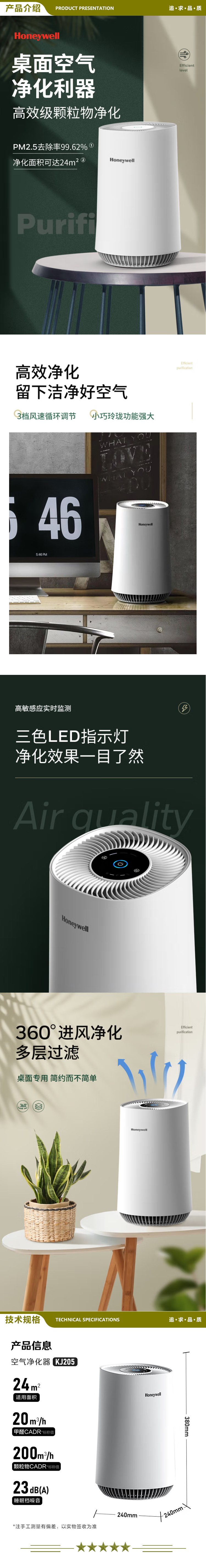 霍尼韦尔（Honeywell）KJ205F-PAC000AW 空气净化器 家用书房办公除甲醛除异味二手烟桌面专用净化器 2.jpg