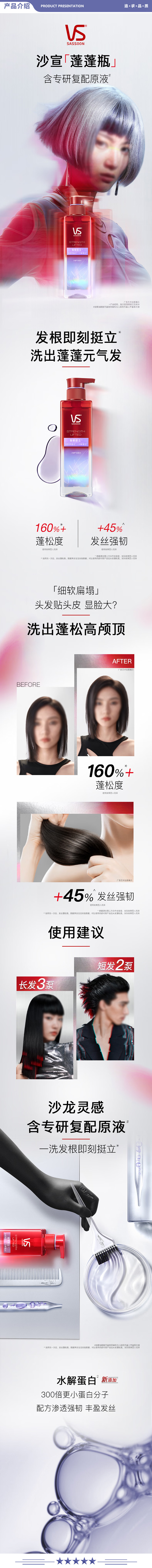 沙宣 发根挺立310ml 洗发水 蓬蓬瓶无硅油蓬松蛋白强韧挺立洗发水露310ml 男士女士洗头膏 2.jpg