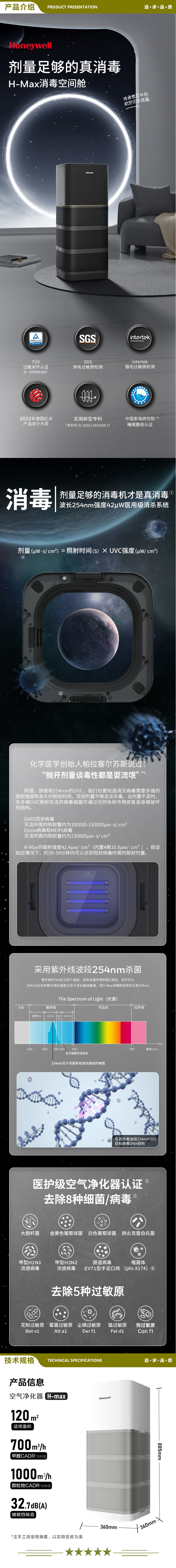 霍尼韦尔（Honeywell）KJ1000F-P22W 空气净化器除甲醛细菌流感病毒 家用大空间除醛卫健委备案消毒机 2.jpg