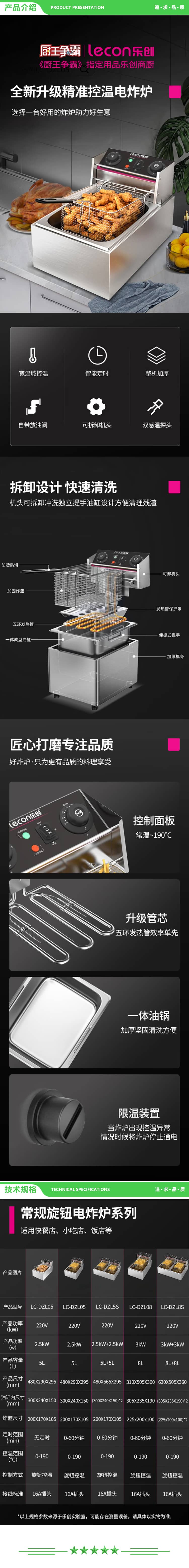 乐创 lecon LC-DZL05 电炸炉商用单缸双缸定时大容量油炸锅 薯条油条电炸锅 单缸关东煮 2.jpg