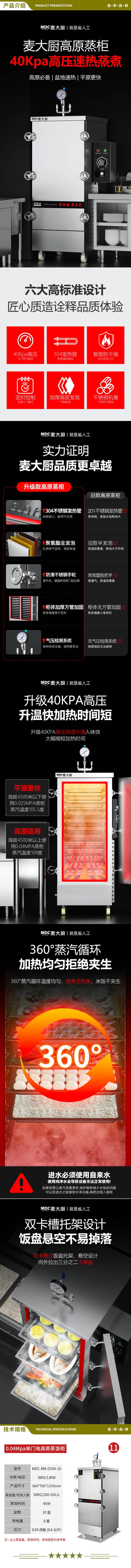 麦大厨 MDC-RM-GY04-10 高原蒸柜商用蒸饭柜食堂厨房大容量电蒸箱蒸包蒸饭电热蒸柜10盘0.04Mpa   2.jpg